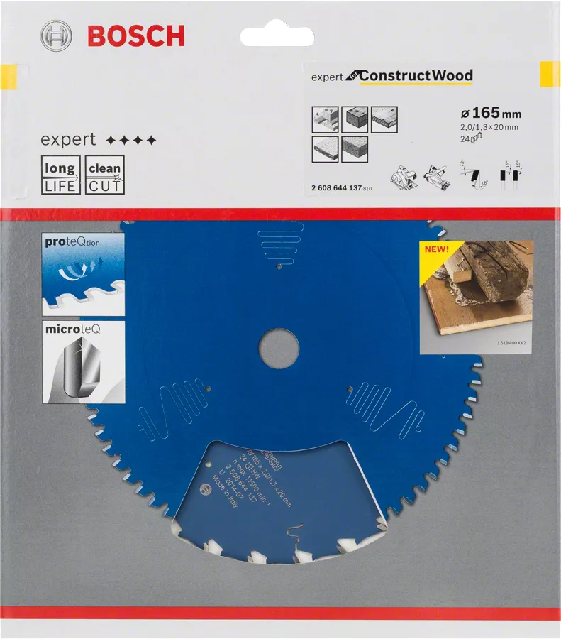 Expert for Construct Woodi ketassae ketas 165 x 20 x 2,0 mm, 24z